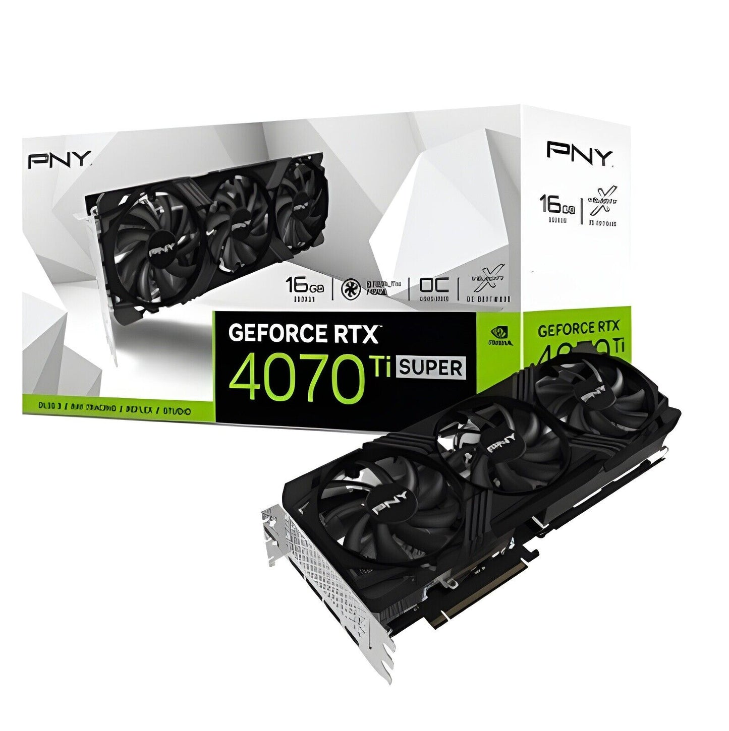 PNY Geforce  RTX 4070 Ti Super 16GB Triple Fan Graphics Card Over Clocked